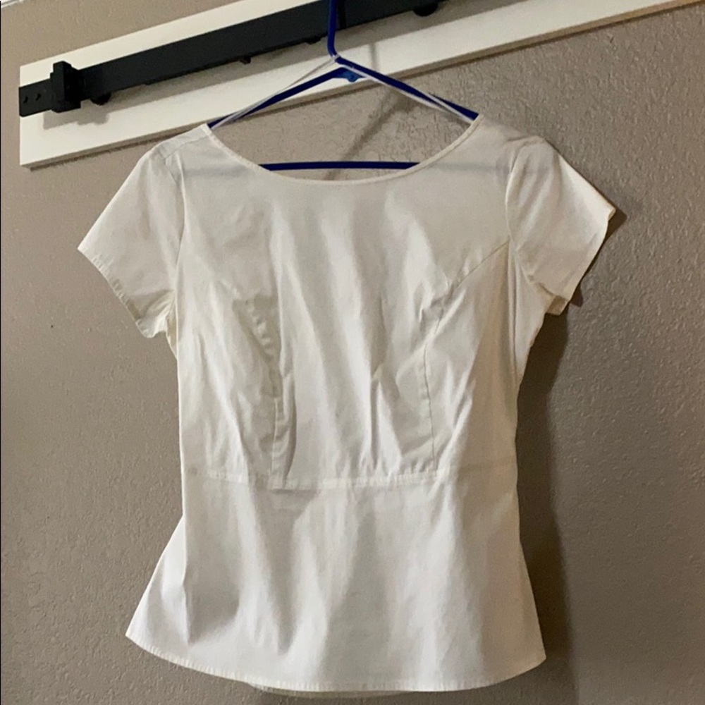 White Open Back Top